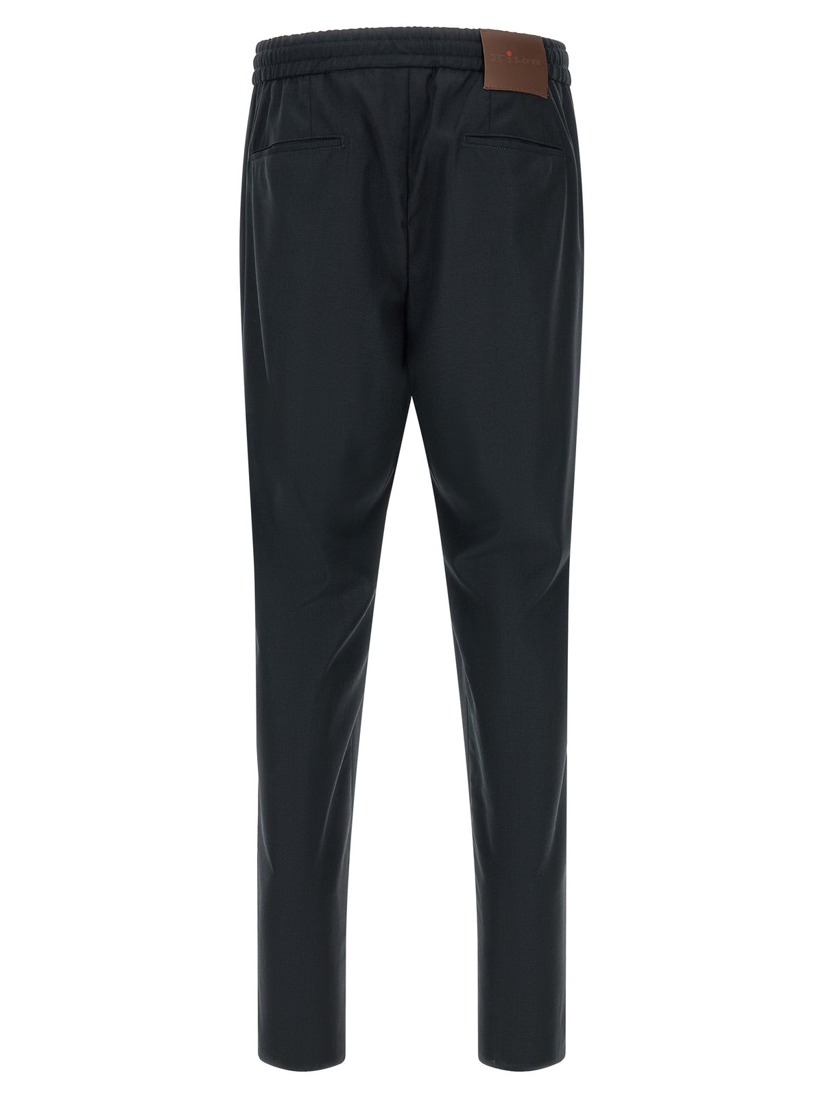 Pantalon en laine bleu Kiton