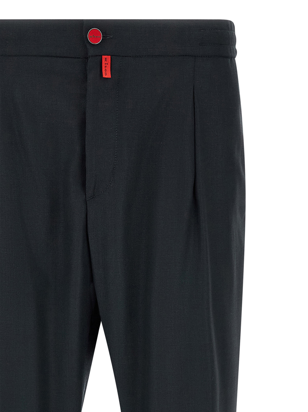 Pantalon en laine bleu Kiton