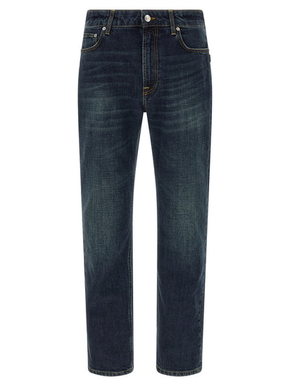 Department 5 Blue Cotton Straight-Leg Jeans