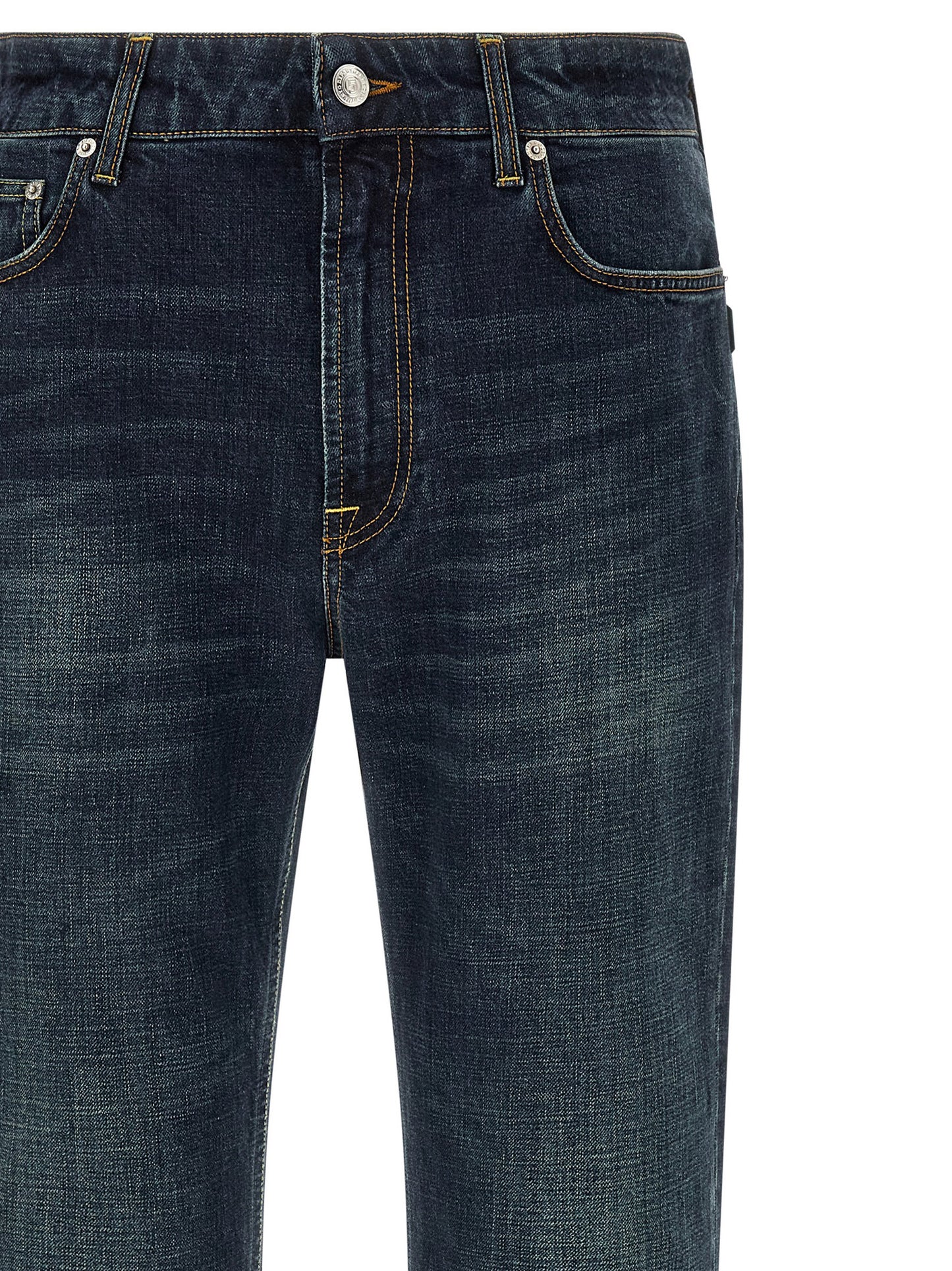 Department 5 Blue Cotton Straight-Leg Jeans