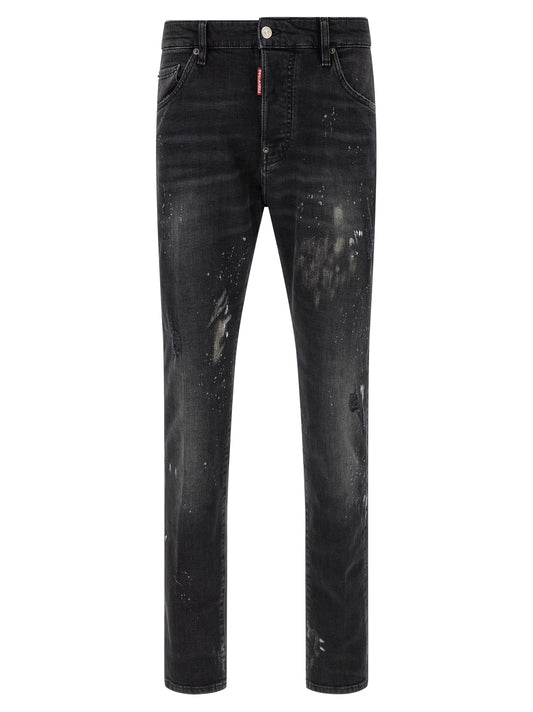 Dsquared² Black Cotton Slim Fit Jeans