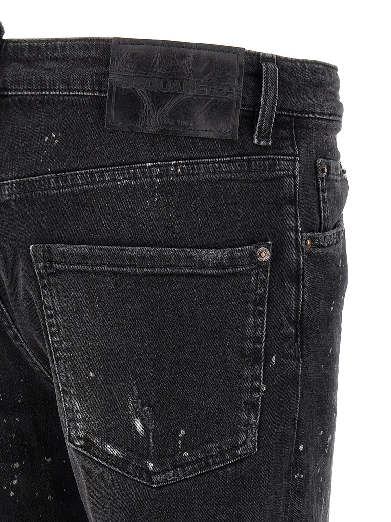 Dsquared² Black Cotton Slim Fit Jeans