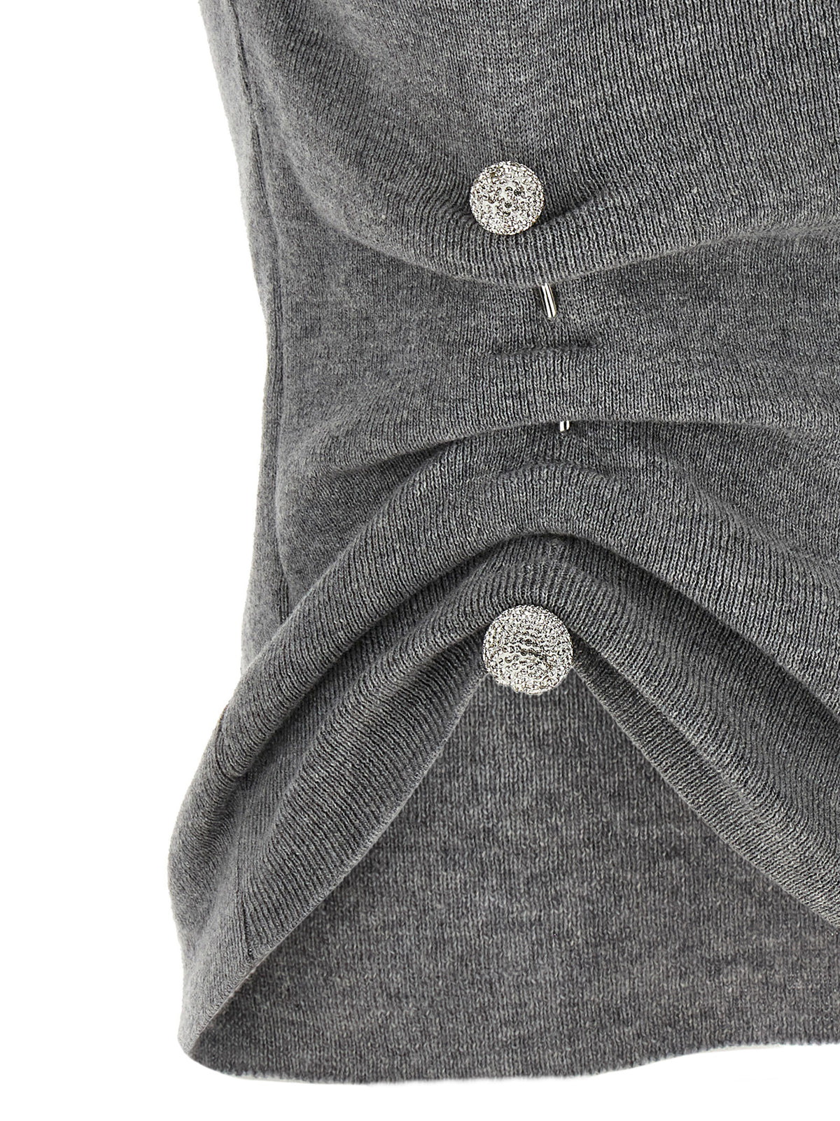 Pull sans manches en laine vierge grise Giuseppe Di Morabito