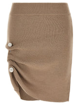 Giuseppe Di Morabito Beige Virgin Wool Long Skirt