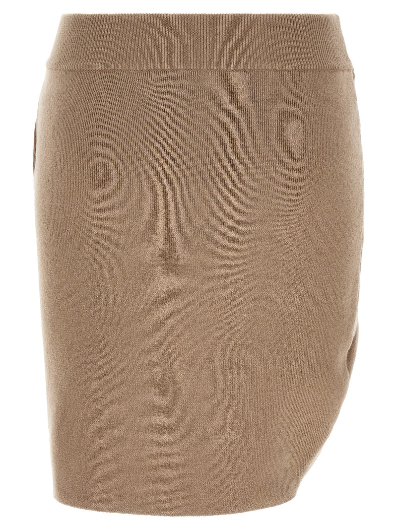 Giuseppe Di Morabito Beige Virgin Wool Long Skirt
