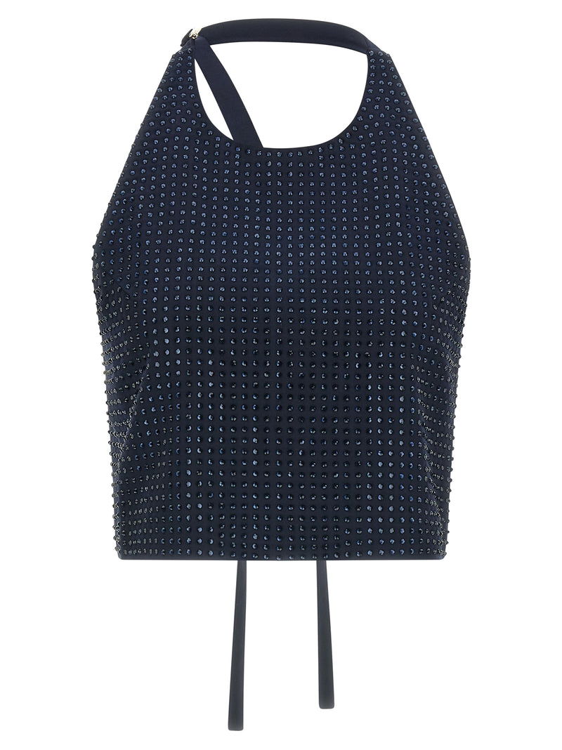 PINKO Blue Polyester Tank Tops