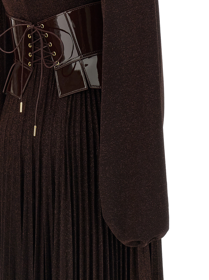 Elisabetta Franchi Brown Viscose Long Dress