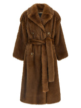 Manteau en polyester marron B&B COUTURE