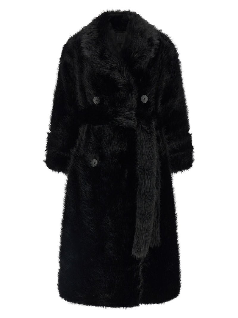 B&B COUTURE Black Polyester Coat