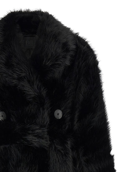 B&B COUTURE Black Polyester Coat