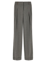Pantalon décontracté Peserico gris en laine vierge
