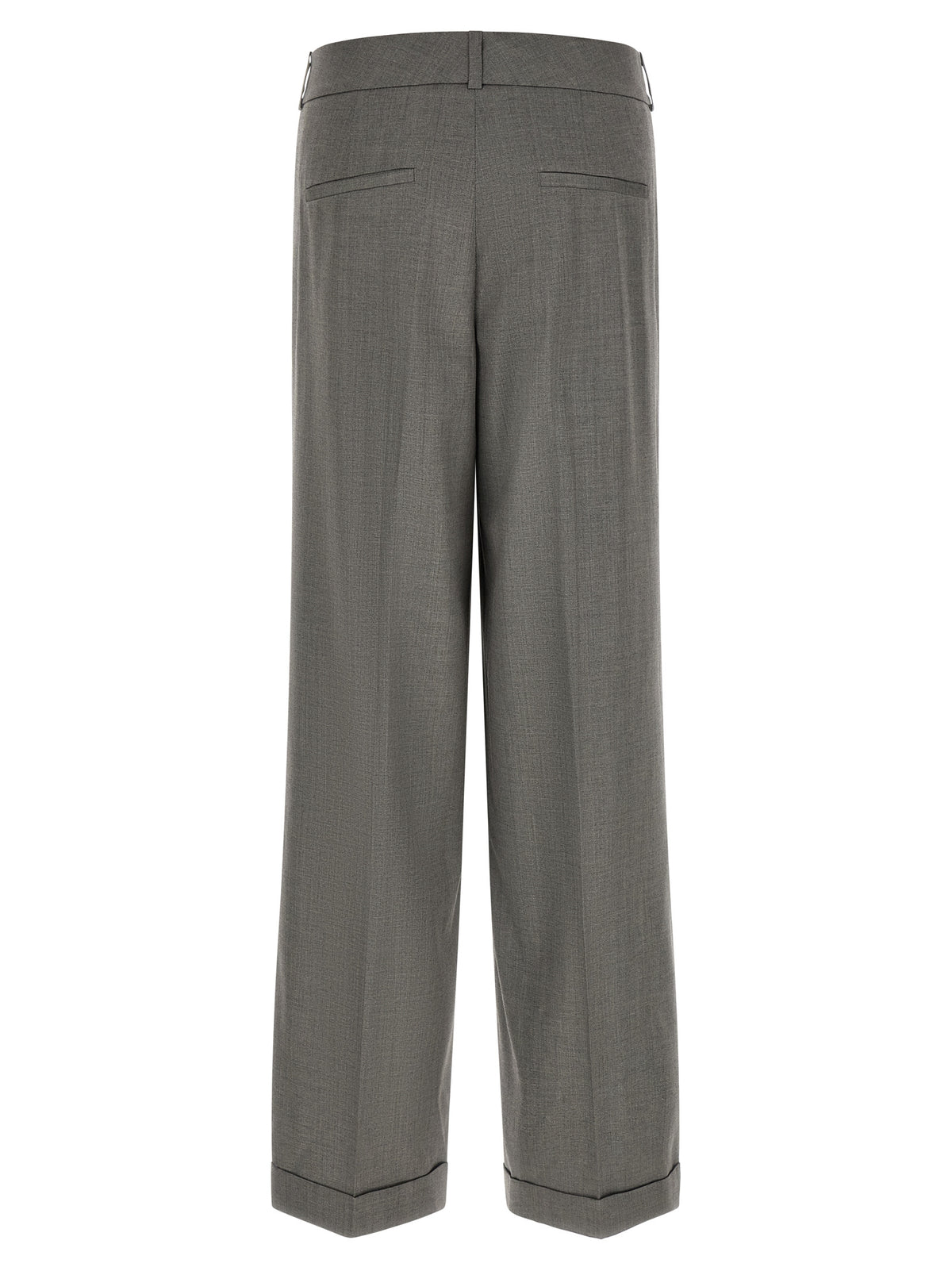 Pantalon décontracté Peserico gris en laine vierge
