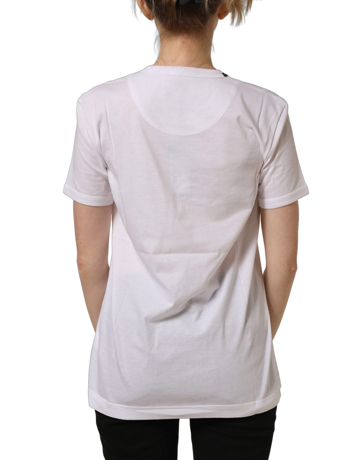 T-shirt Dolce & Gabbana en coton blanc à col rond et manches courtes