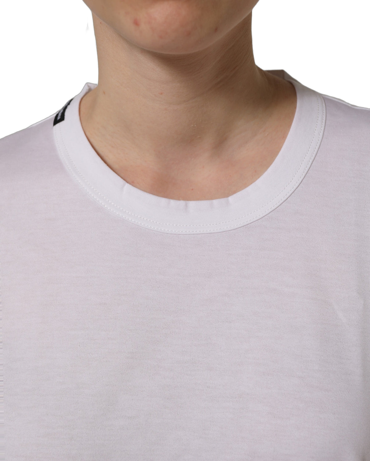 T-shirt Dolce & Gabbana en coton blanc à col rond et manches courtes
