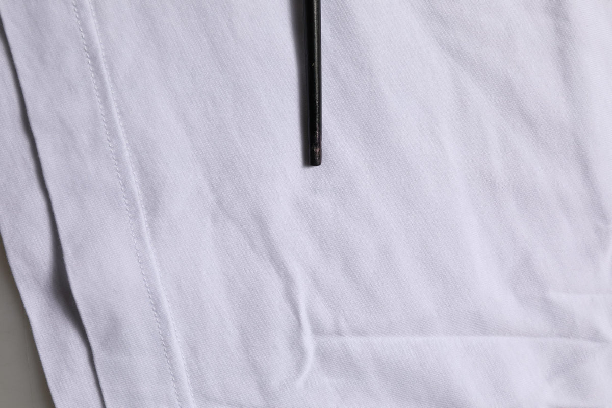 T-shirt ras-du-cou Dolce & Gabbana en coton blanc avec logo DG doré