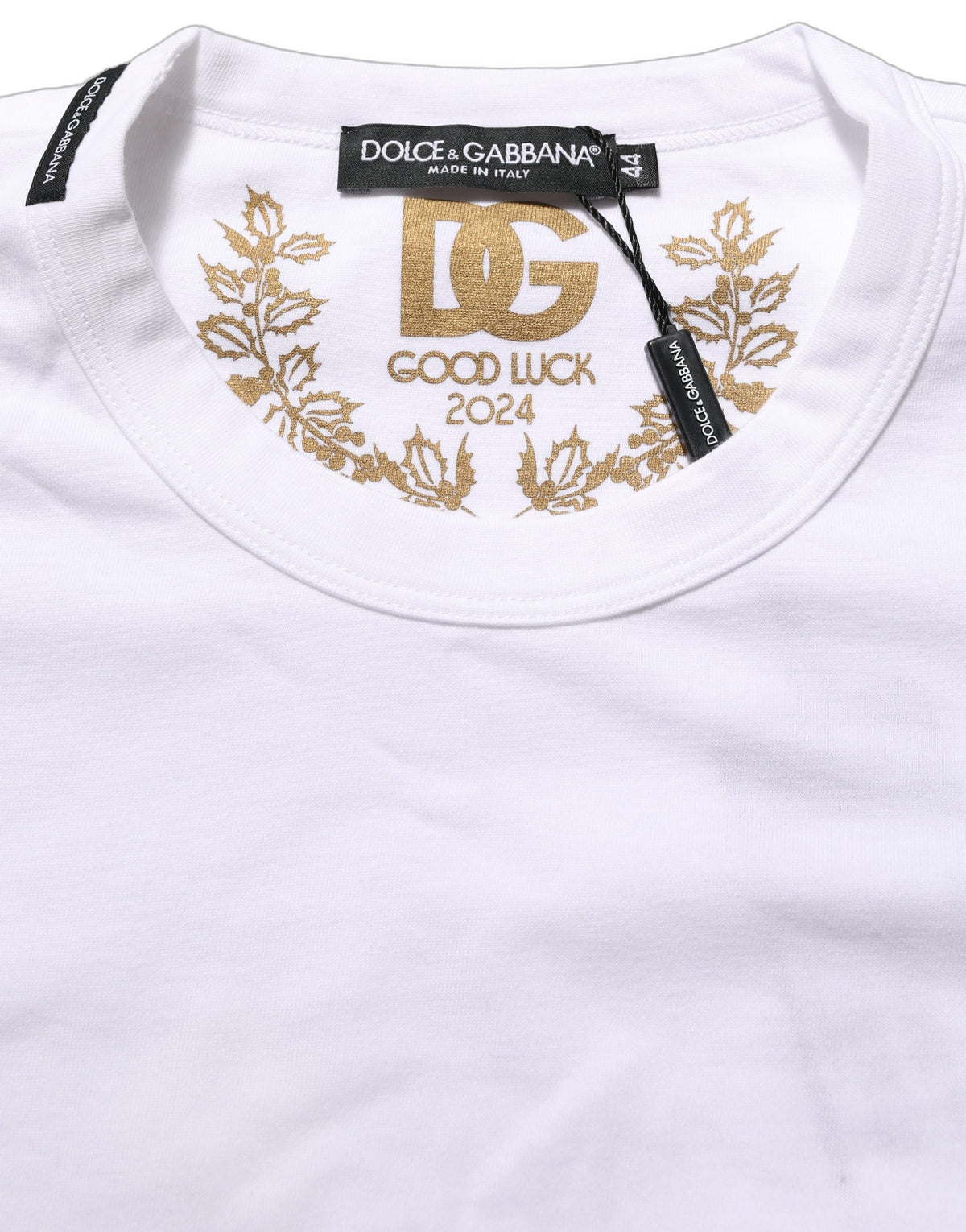 T-shirt Dolce & Gabbana en coton blanc à col rond et manches courtes