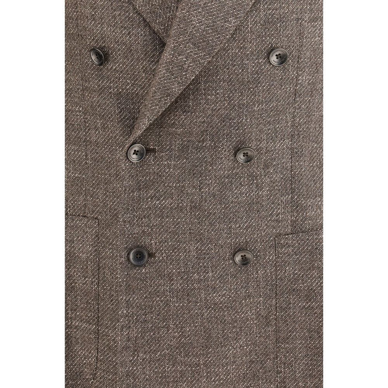 Tagliatore Brown Wool Oves Aries Blazer