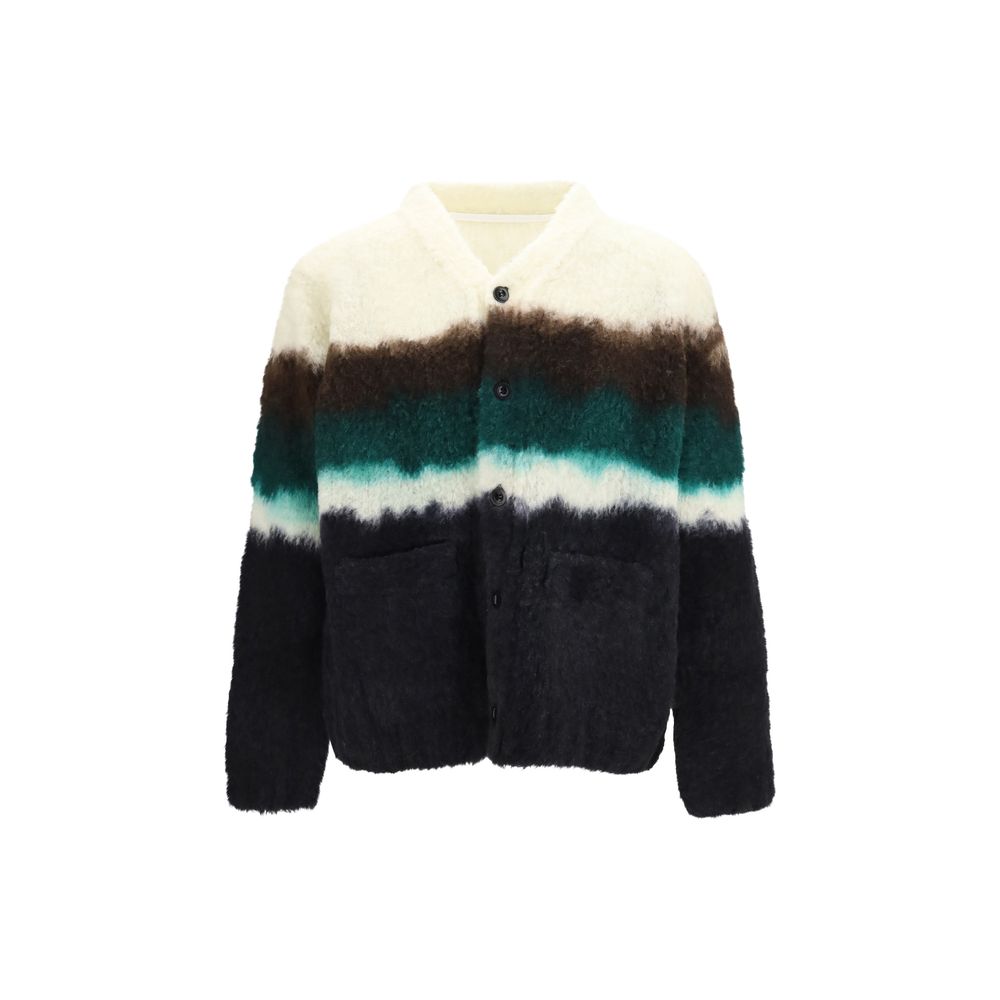 Cardigan Sacai en laine multicolore Oves Aries