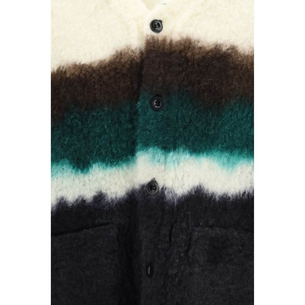 Cardigan Sacai en laine multicolore Oves Aries
