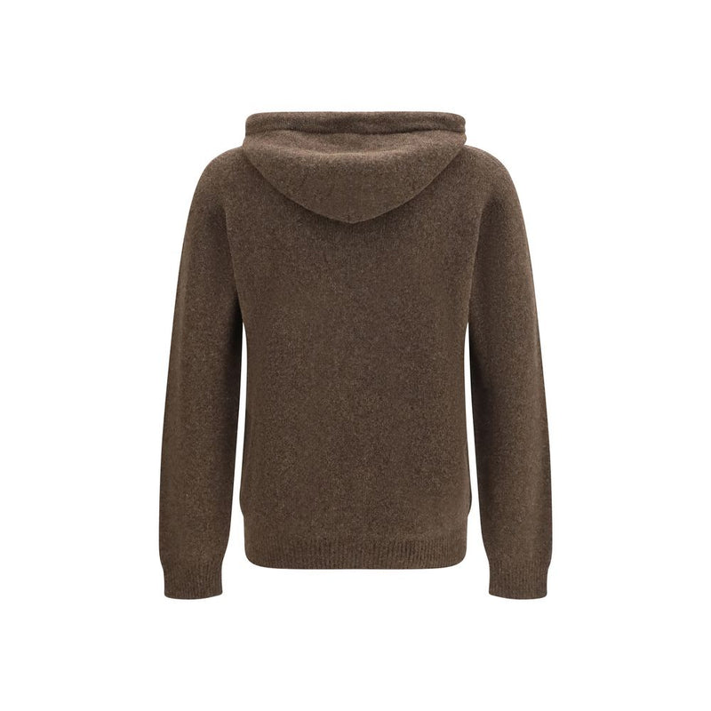 Roberto Collina Brown Wool Oves Aries Hoodie