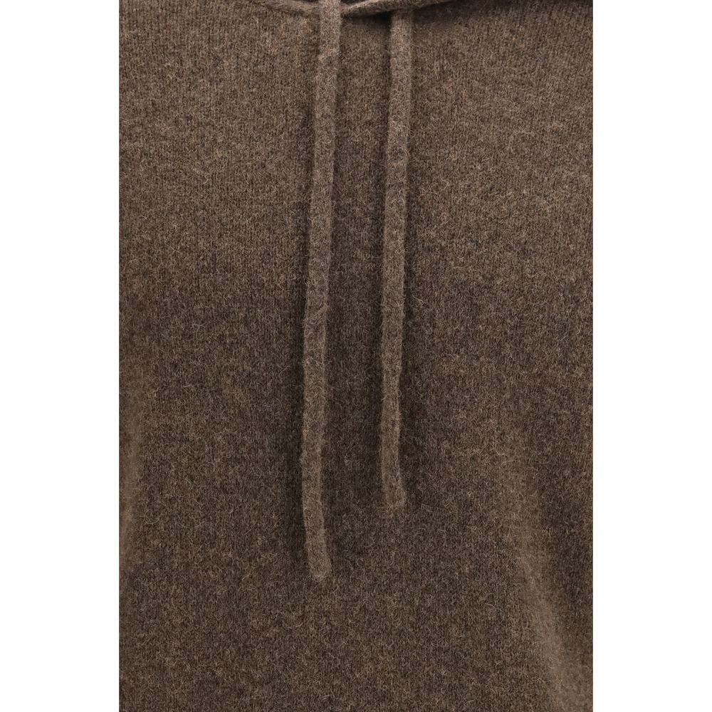 Roberto Collina Oves Aries Hoodie en laine marron