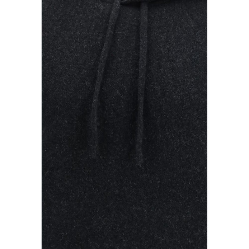 Roberto Collina Black Wool Oves Aries Hoodie