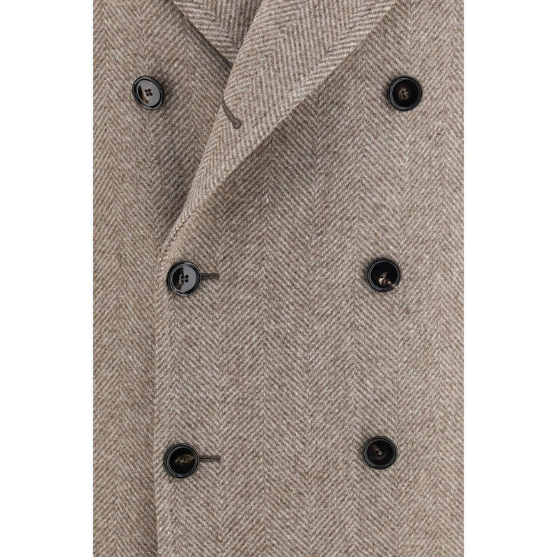 Tagliatore Beige Wool Oves Aries Coat