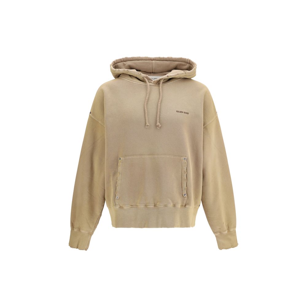 Sweat-shirt en coton marron Golden Goose