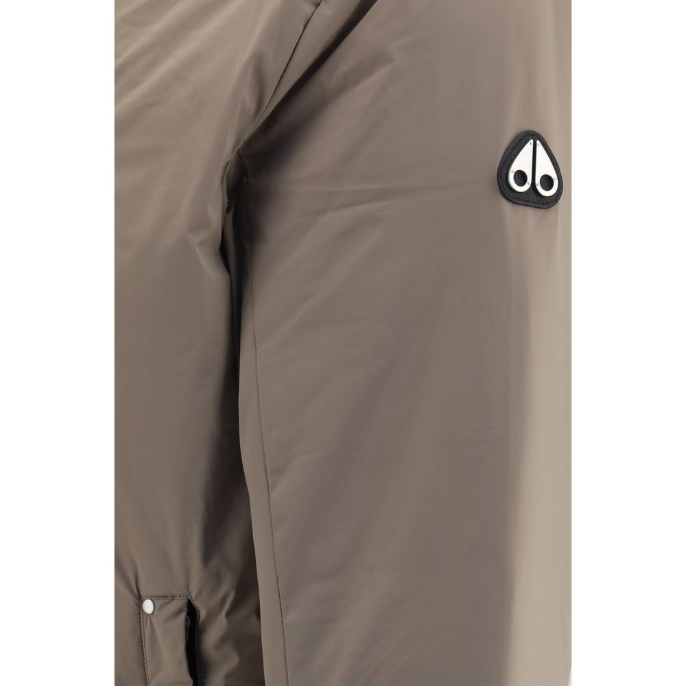 Veste longue en nylon beige Moose Knuckles