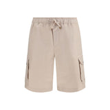 Short en lin bermuda beige Brunello Cucinelli