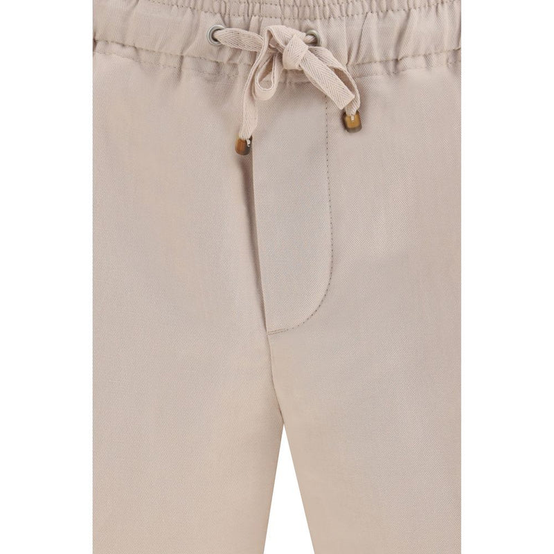 Brunello Cucinelli Beige Linen Bermuda Shorts