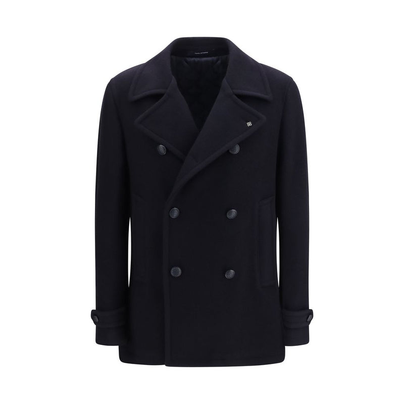 Tagliatore Blue Wool Oves Aries Coat