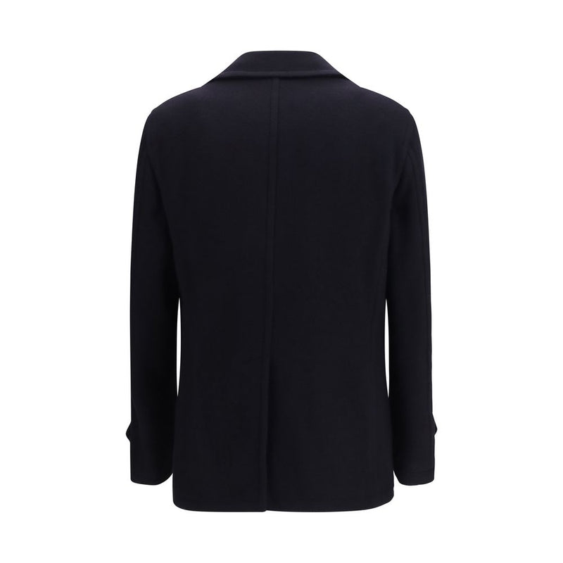 Tagliatore Blue Wool Oves Aries Coat