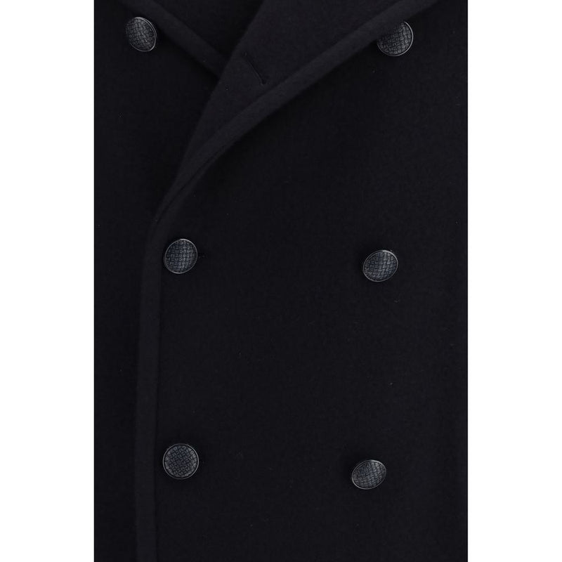 Tagliatore Blue Wool Oves Aries Coat