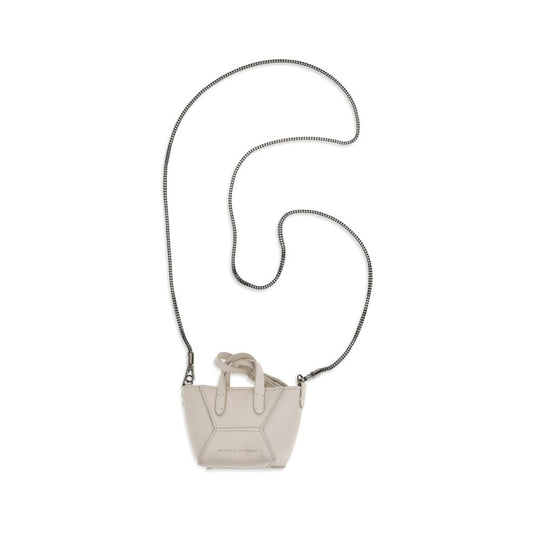 Brunello Cucinelli Beige Calf Leather Bos Taurus Shoulder Bag
