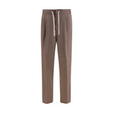 Brunello Cucinelli Brown Linen Casual Pants
