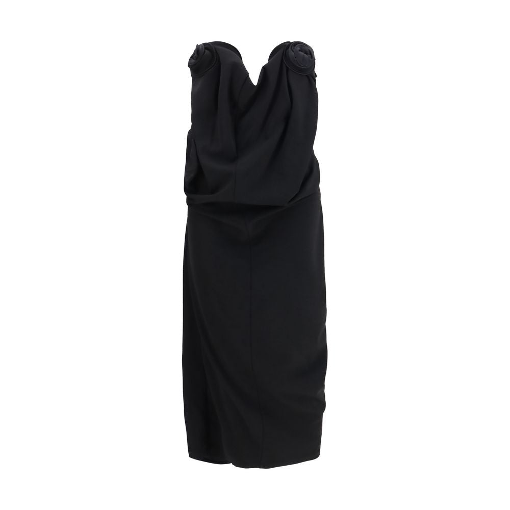 Robe de cocktail Magda Butrym noire en laine Oves Aries