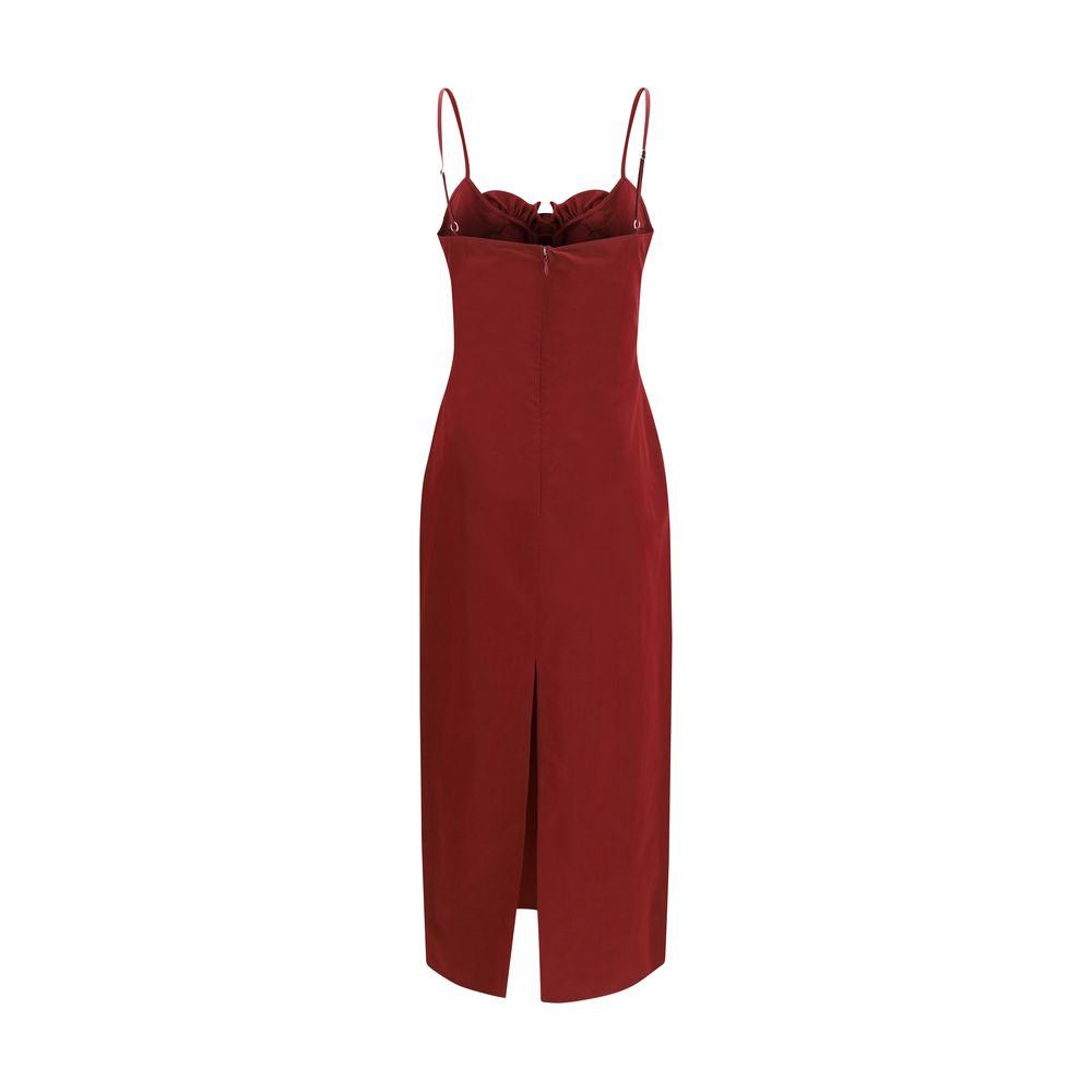 Robe de cocktail en coton Magda Butrym Bordeaux