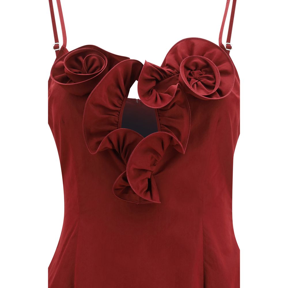 Robe de cocktail en coton Magda Butrym Bordeaux