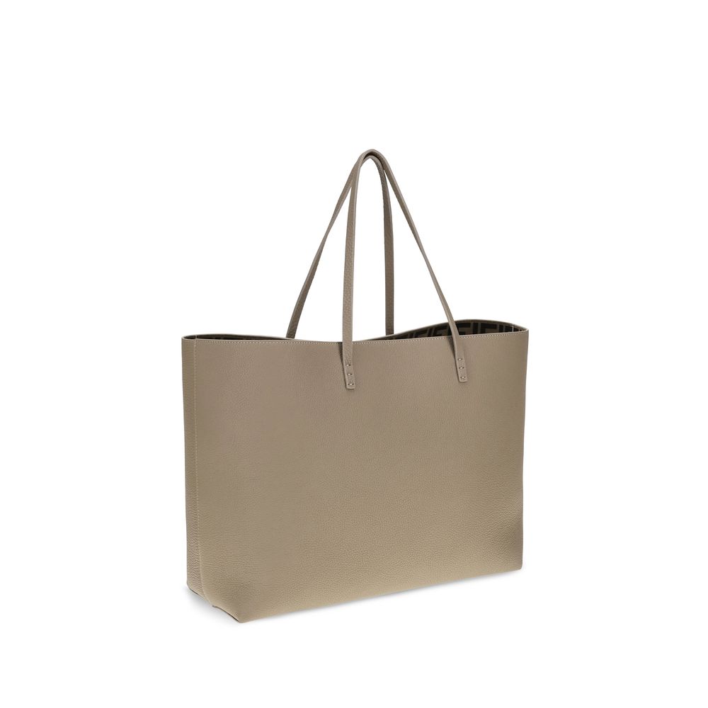 Sac à bandoulière Fendi en cuir de veau beige Bos Taurus
