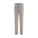 Pantalon décontracté Brunello Cucinelli en lin gris