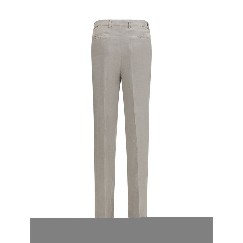 Brunello Cucinelli Gray Linen Casual Pants