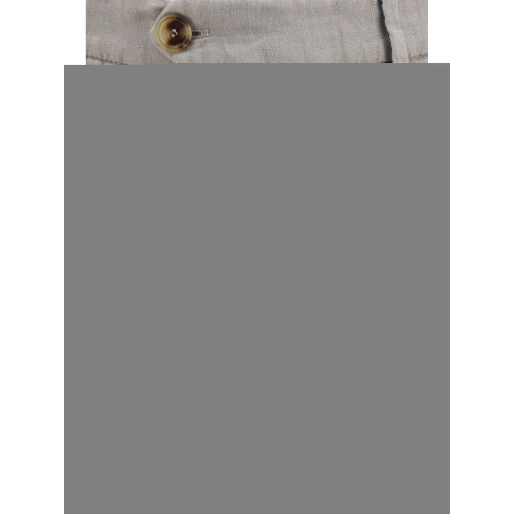 Pantalon décontracté Brunello Cucinelli en lin gris