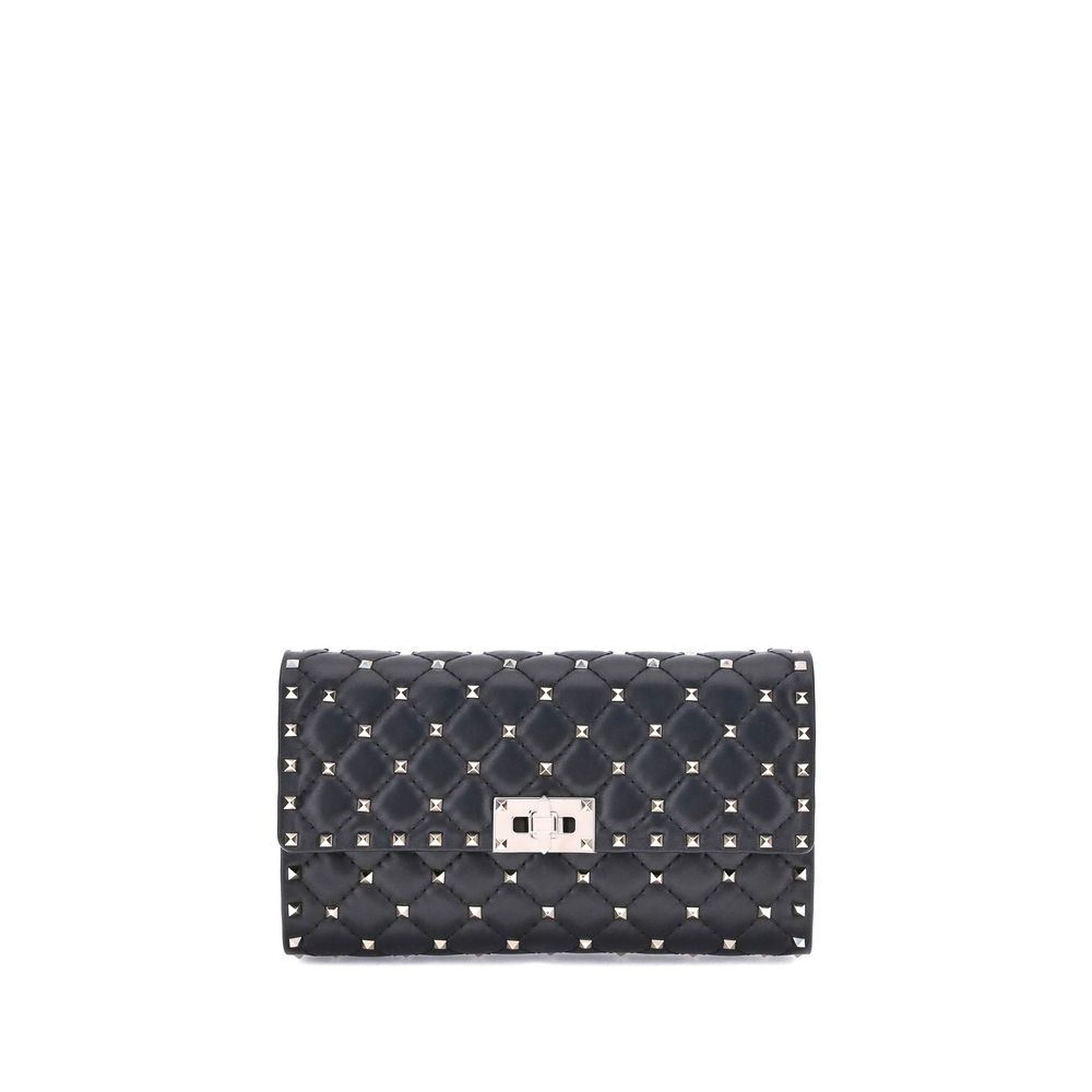 Sac porté épaule Valentino Garavani en cuir de veau noir