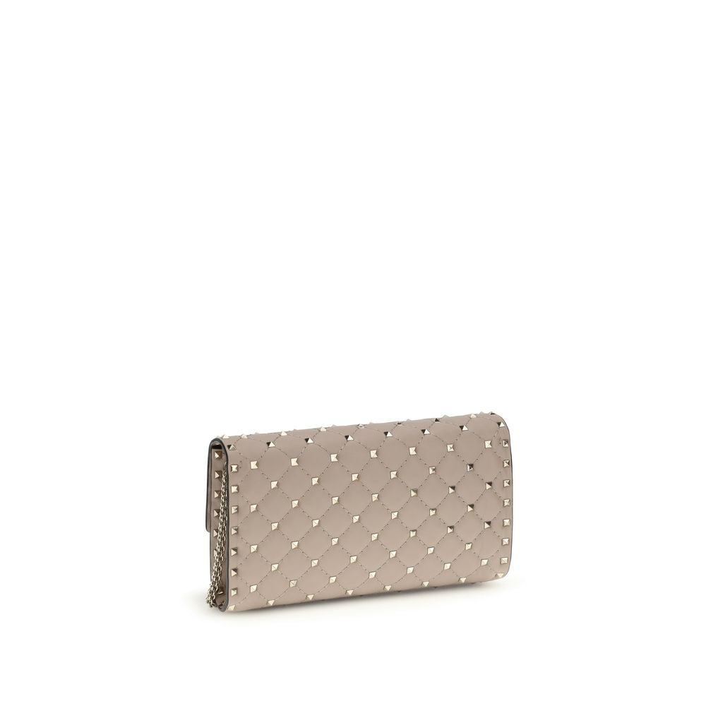 Sac porté épaule Valentino Garavani en cuir de veau beige Bos Taurus
