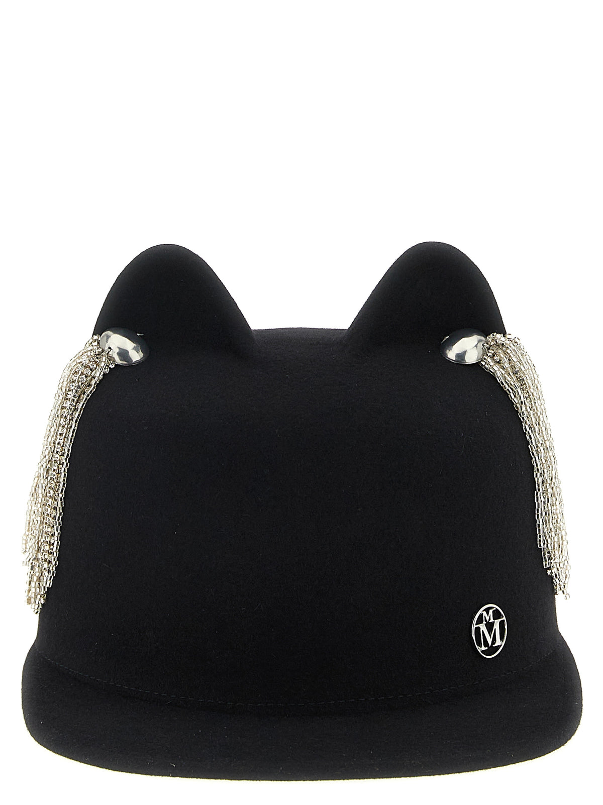 Chapeau en laine noire Maison Michel