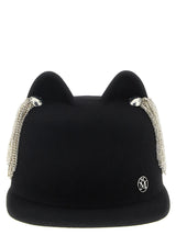 Chapeau en laine noire Maison Michel