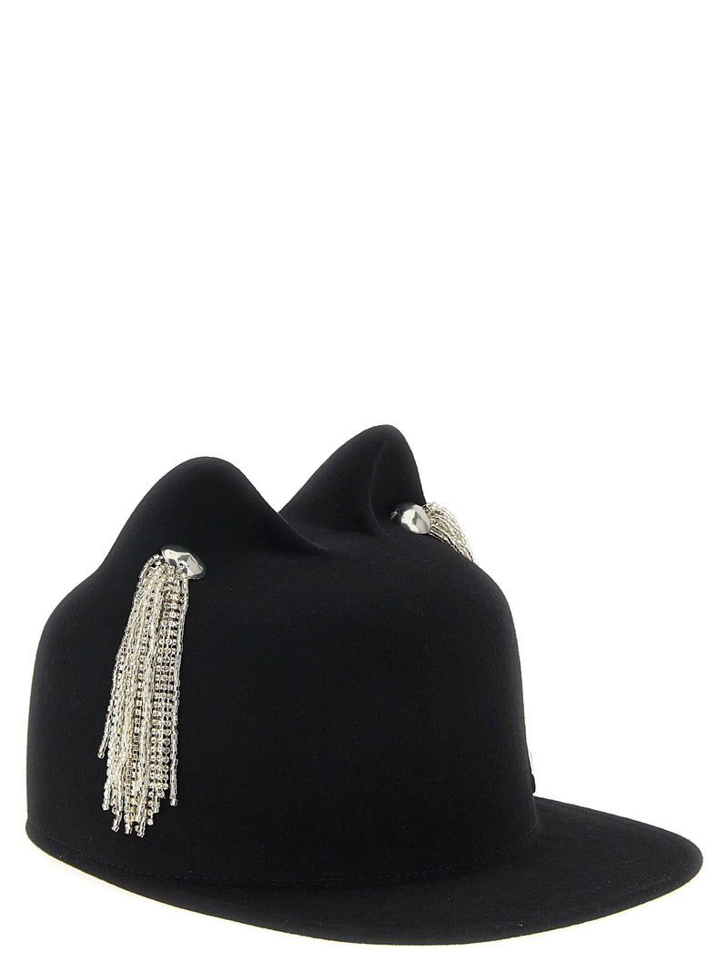 Maison Michel Black Wool Hat