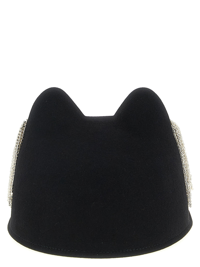 Maison Michel Black Wool Hat