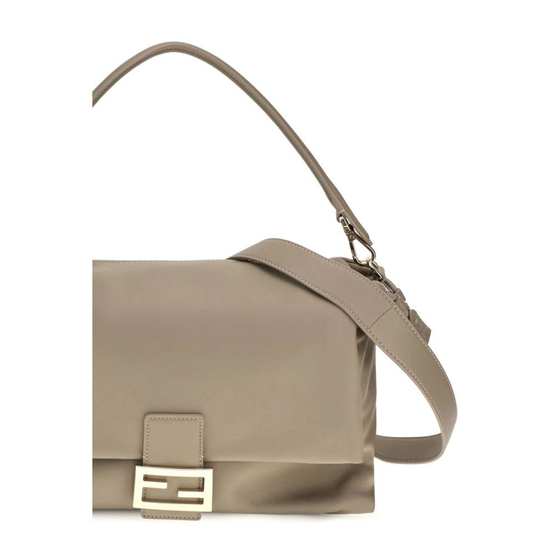 Fendi Beige Calf Leather Bos Taurus Shoulder Bag